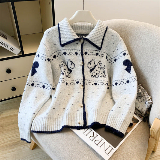 Isotta Woolen Cardigan In Grey