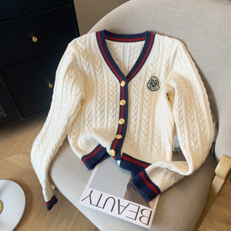 Luisa Woolen Cardigan In Off White
