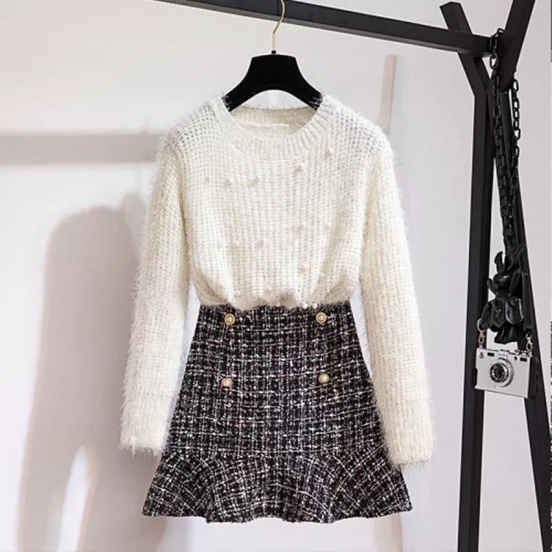 Altman Sweater And Tweed Skirt Set