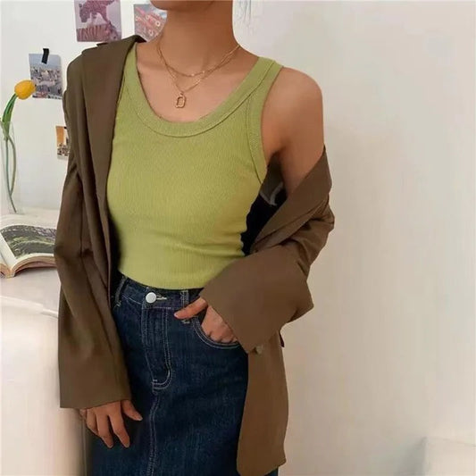 Maya Warm Tank Tops with Fleece Lining