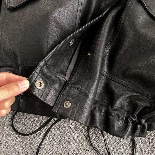 Moss PU Jacket In Black