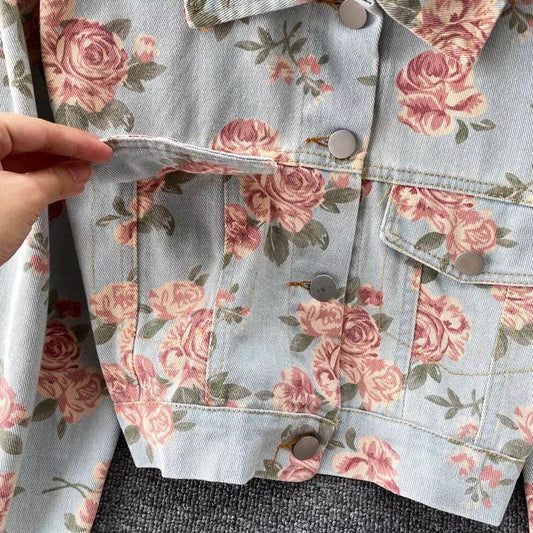 Jane Denim Jacket In Light Blue