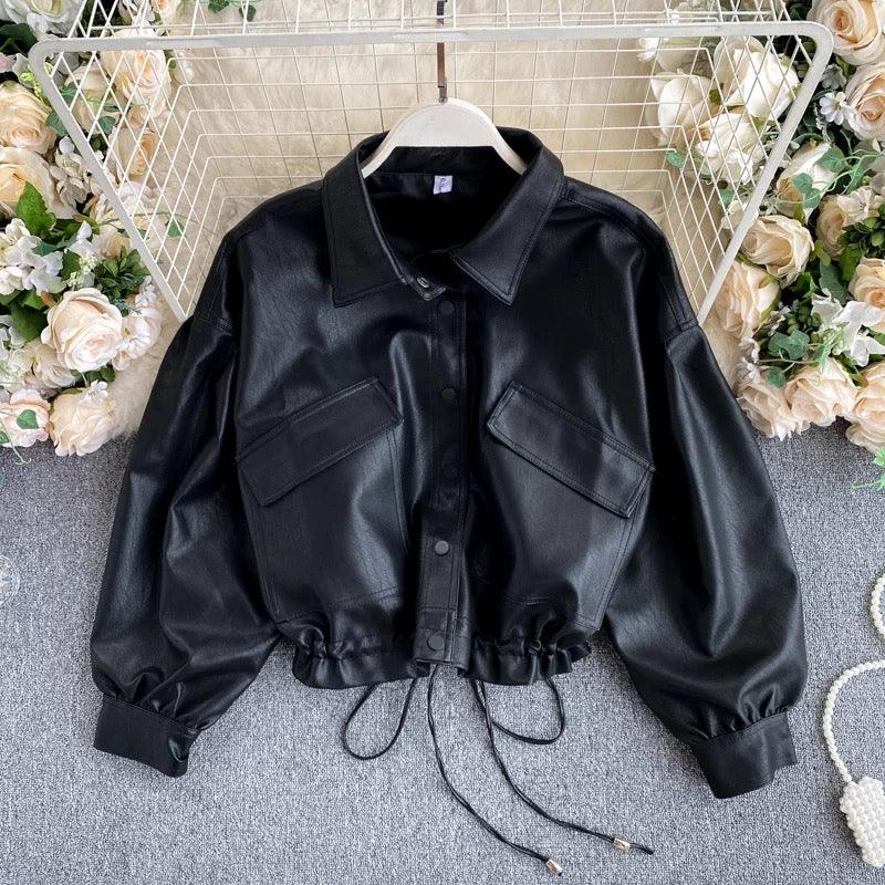 Moss PU Jacket In Black