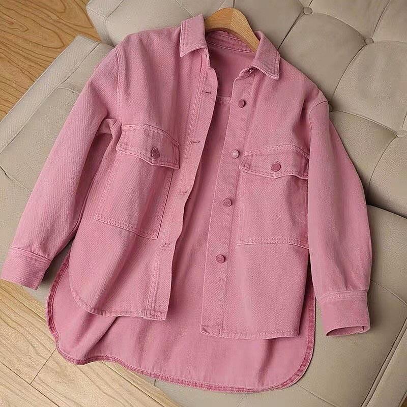 Deral Denim Jacket In Pink